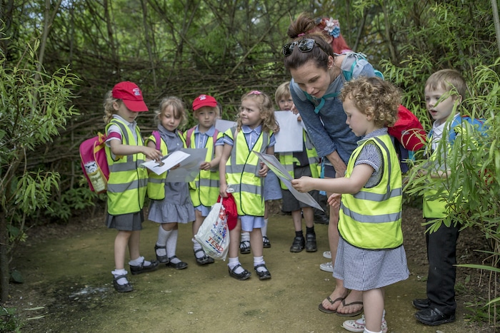 School Group In Tropical House