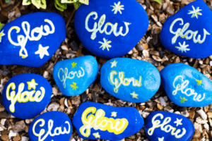 A group of Glow Marwell Zoo rocks competition
