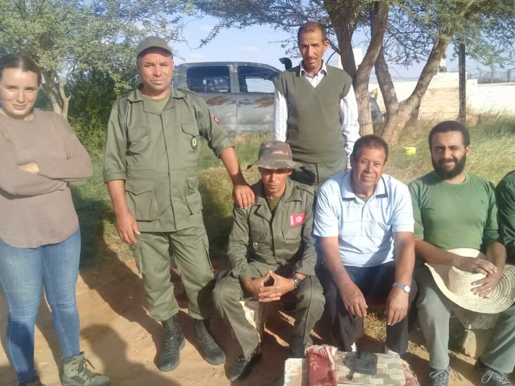 A few members of the Marwell Wildlife conservation team in Tunisia with some of our partners
