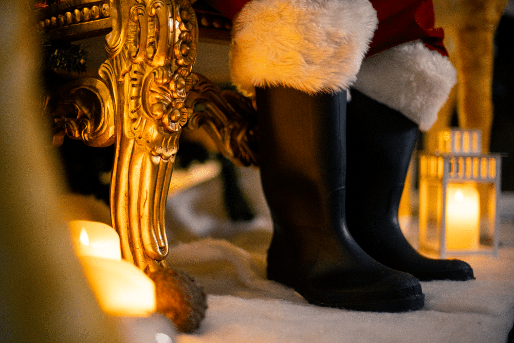 Father Christmas's boots at Glow Marwell