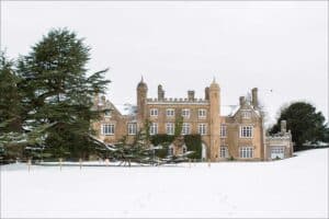 Marwell Hall in the snow