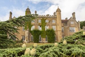 Grade I listed Marwell Hall, a wedding venue at Marwell Zoo