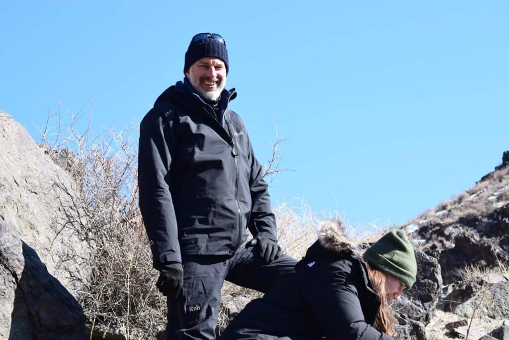 Marwell Wildlife's Professor Philip Riordan in Kazakhstan