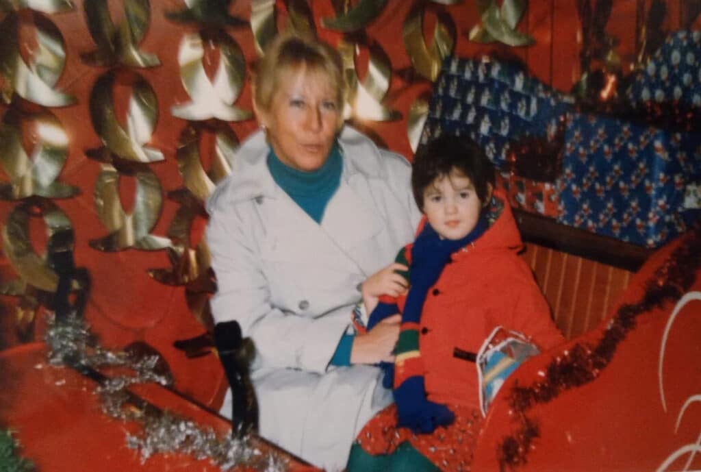 Liz McDonald in a sleigh at a historic Marwell Zoo Christmas event. Photo provided by Liz McDonald / Siobhan Mason