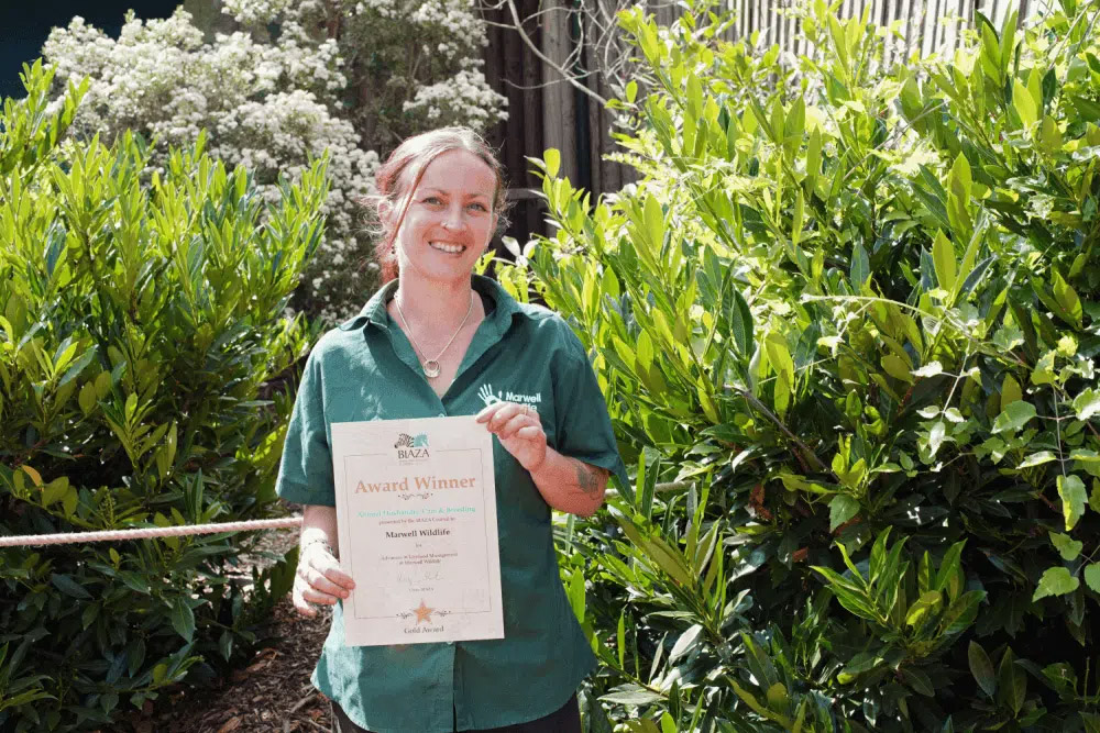 Ali with a BIAZA award