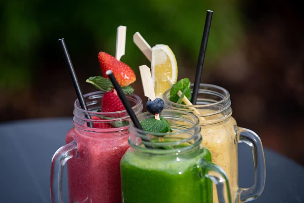 Blended fruit smoothies at Keeper's Kitchen