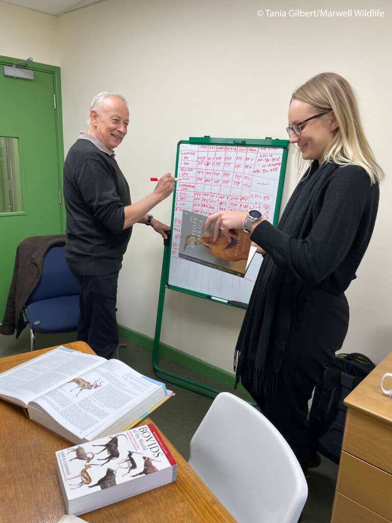 Sophie Whitemore completing Green Status assessments with ASG’s Chair Emeritus, Dr David Mallon, April 2023